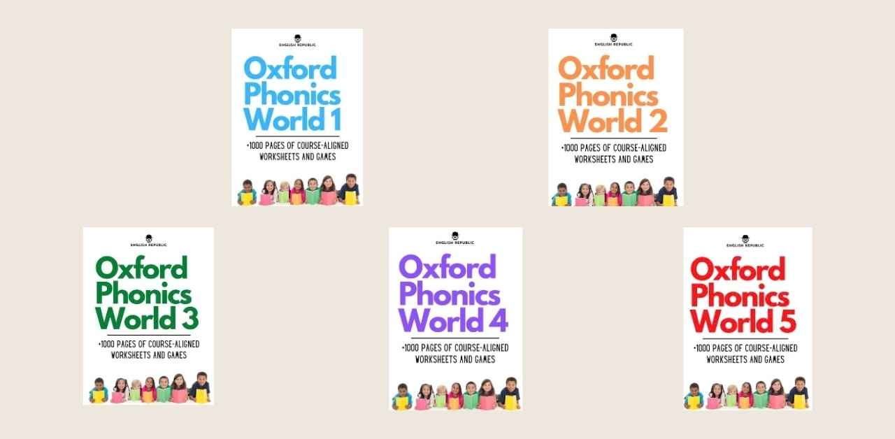 Phonics Word Worksheets and Games 1000 Page 牛津自然拼读1000页游戏练习题作业纸 (5 Levels)